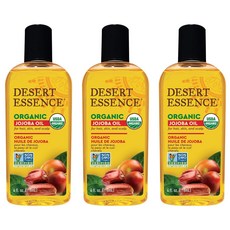 DESERT ESSENCE 有機荷荷巴油, 3個, 118ml