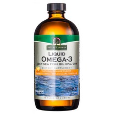 NATURE'S ANSWER 無麩質Omega-3深海魚油 EPA+DHA 橘子口味, 1瓶, 480ml