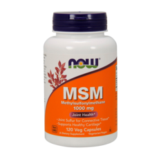 NOW Foods MSM維生素膠囊 1000mg, 1罐, 120顆