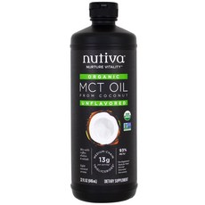 Nutiva MCT 油無味素食主義者, 1個, 946毫升