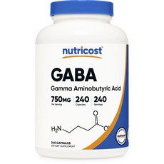 nutricost GABA 750mg膠囊, 240顆, 1罐