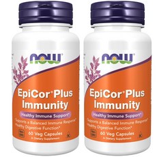 NOW Foods Epicor Plus 素食膠囊, 2罐, 60顆