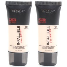 L'OREAL PARIS 巴黎萊雅 INFALLIBLE PRO-MATTE 24小時粉底液 30ml, 2入, Classic Ivory