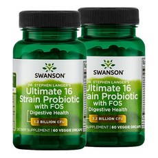 Swanson 斯旺森 16種益生菌+FOS 32億CFU素食膠囊, 60顆, 2罐