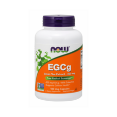 NOW Foods EGCg綠茶萃取素食膠囊 400mg, 1罐, 180顆