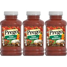 Prego 普格 新鮮蘑菇義大利麵醬, 3瓶, 1280g