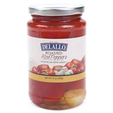 DELLALLO 烤紅辣椒橄欖油大蒜, 1個, 340克