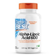 Doctor's BEST Alpha-Lipoic 600mg素食膠囊, 1罐, 180顆