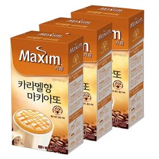 Maxim 麥心 焦糖瑪奇朵咖啡粉隨身包, 13g, 10條, 3盒
