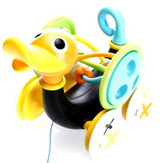 Yookidoo 鴨子音樂拉車玩具, 黃色