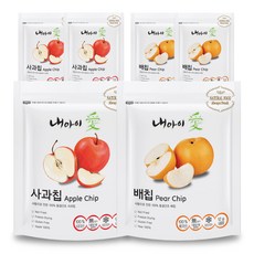 Naeiae 幼兒水果乾套組, 蘋果*3包+水梨*3包, 12g, 1組