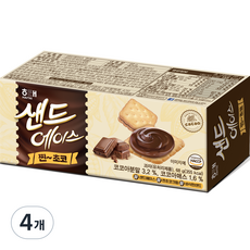 HAITAI 海太 ACE夾心餅乾 巧克力口味, 68g, 4盒