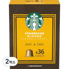 STARBUCKS 星巴克 大包裝黃金烘焙咖啡膠囊 Nespresso咖啡機通用, 5.3g, 36顆, 2盒