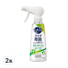 Kao 花王 Cucute 珂珂透 CLEAR 泡沫餐廚具洗碗精 檸檬香, 280ml, 2瓶