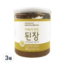 bebefood 寶寶福德 韓式大醬, 200g, 3罐