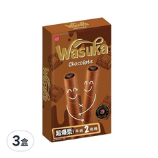 Wasuka 頂級爆漿巧克力威化捲, 50g, 3盒