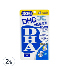 DHC 台灣公司貨 精製魚油DHA 30日份, 90顆, 2包