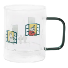 norns Moomin耐熱玻璃杯 9.7 x 7.7cm 房屋, 300ml, 1個