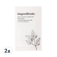 ongredients 95%魚腥草面膜, 5片, 2盒