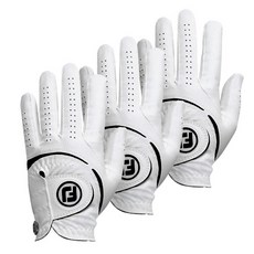 FootJoy 男式 2019 新款 Weathersoft Ball Marker 左手高爾夫手套 3 件 66477, 白色的