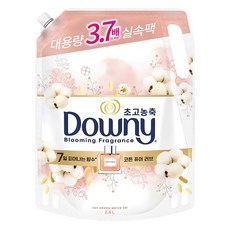 Downy 7天綻放的香水系列超濃縮衣物柔軟精Cotton Pure Love補充包, 2.6L, 1個