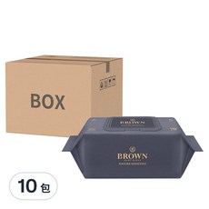 BROWN 壓紋嬰兒濕紙巾 敏感肌適用, 70張, 10包