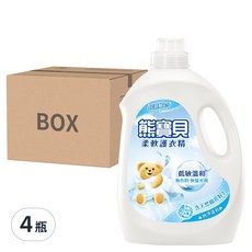 熊寶貝 柔軟護衣精 純淨溫和, 3.2L, 4瓶