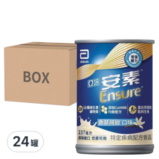 Abbott 亞培 Ensure 安素 HMB升級配方 香草減甜, 237ml, 24罐