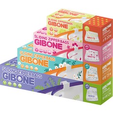 GIBONE 滑軌式夾鏈袋組花朵款XL號12入+L號15入+M號20入+S號20入, 1組