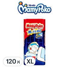 MamyPoko 滿意寶寶 日本境內版 晚安褲 哆啦A夢聯名款, XL, 120片