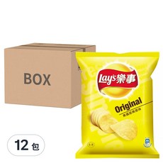 Lay's 樂事 洋芋片 美國經典原味, 59.5g, 12包