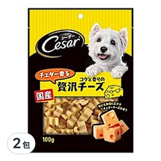 Cesar 西莎 點心系列 狗零食, 贅沢濃厚切達起司條口味, 100g, 2包