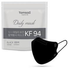 Tamsaa 夾鏈袋裝KF94口罩, 25入, 1包, 黑色