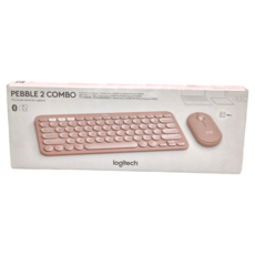 logitech 羅技 Pebble 2 Combo 無線藍牙鍵盤滑鼠組, YR0091/MR0103, 玫瑰粉