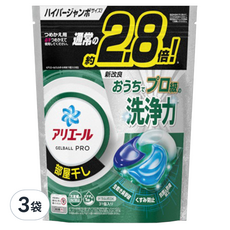 P&G 寶僑 ARIEL Pro 4D立體洗衣膠球補充包 綠色室內曬衣, 31顆, 3袋