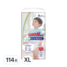 GOO.N 大王 日本製肌快適褲型尿布, XL, 114片