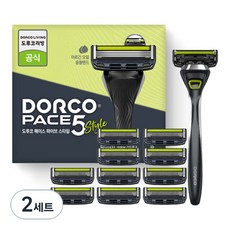 DORCO 多可樂客 PACE5手動式刮鬍刀+替換刀頭 10入, 2套