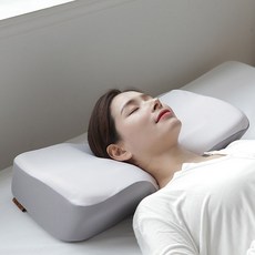 LIV MOM Premium 3D記憶 枕頭, 白色+灰色, 1個
