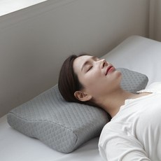 LIV MOM 3D記憶棉絎縫枕頭+枕套, 灰色, 1入
