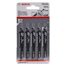 BOSCH 博世 線鋸片 木材用 T111C 100mm 5支, MK-D-34877, 1盒