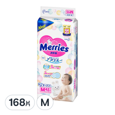 Merries 妙而舒 金緻柔點透氣黏貼型尿布, M, 168片