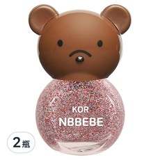 Nbbebe 兒童用指甲油, 閃耀星光色, 2瓶