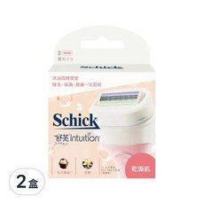 Schick 舒適牌 舒芙仕女除毛刀片 乾燥肌用 保濕型, 3片, 2盒