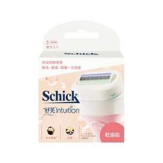 Schick 舒適牌 舒芙仕女除毛刀片 乾燥肌用 保濕型, 3片, 1盒