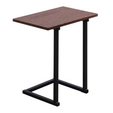 IRIS OHYAMA 簡約時尚小邊桌 SDT45, 胡桃木色+黑色, 1個