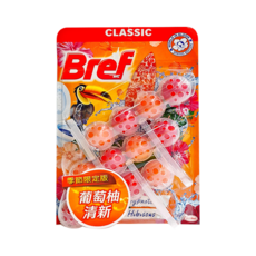 Bref 妙力 懸掛式馬桶清潔球 葡萄柚清新 3入, 150g, 1組