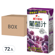 光泉 果汁時刻葡萄汁, 300ml, 72入