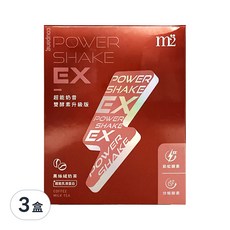 m2 美度 Power Shake EX超能奶昔 黑絲絨奶茶, 7入, 3盒