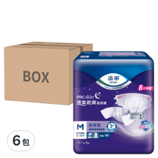 TENA 添寧 PROskin 透氣乾爽紙尿褲 夜用型, M, 9片, 6包