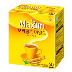 Maxim 麥心 摩卡3合1即溶咖啡隨身包, 12g, 50條, 1盒
